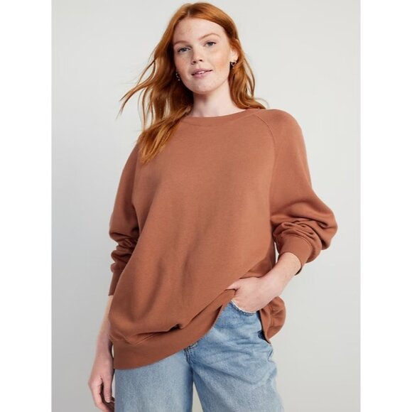 Old Navy Sweatshirt Oversized Vintage Crewneck Pullover Tunic NWT - Picture 1 of 10